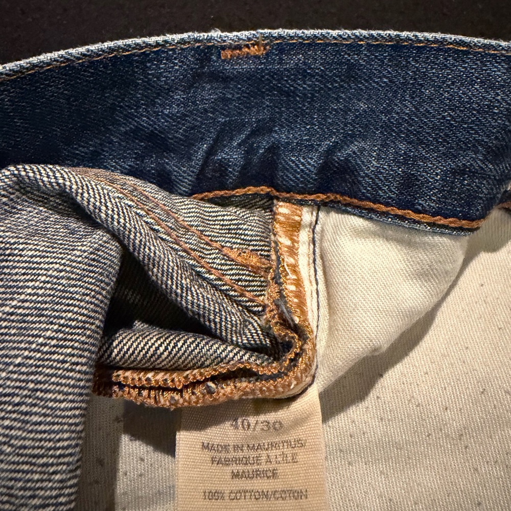 Ralph Lauren Denim & Supply Straight Leg Flag Logo Men's 40x30 Distressed Jeans - Picture 4 of 8